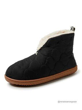 Women's Warm Up Bootie Slippers Memory Foam Indoor Outdoor Pull-On